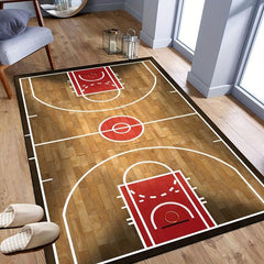 Basketball Court Crystal Pile Carpet Living Room Play Mat