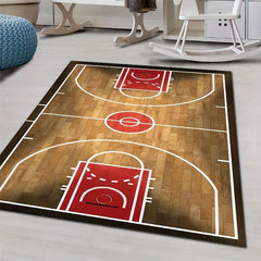 Basketball Court Crystal Pile Carpet Living Room Play Mat