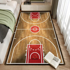 Basketball Court Crystal Pile Carpet Living Room Play Mat