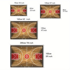 Basketball Court Crystal Pile Carpet Living Room Play Mat