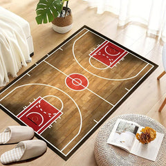 Basketball Court Crystal Pile Carpet Living Room Play Mat