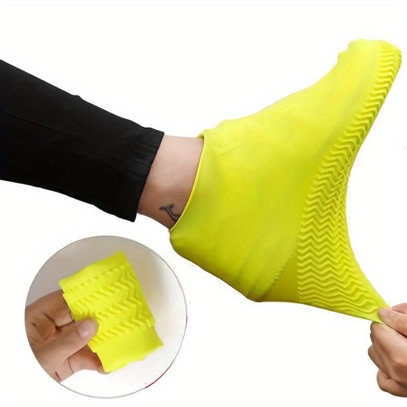 2pcs Silicone Outdoor Shoe Cover Latex Rain Boot Cover