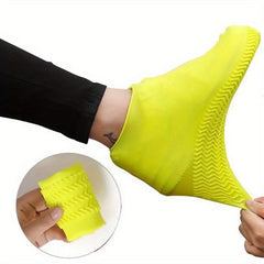 2pcs Silicone Outdoor Shoe Cover Latex Rain Boot Cover