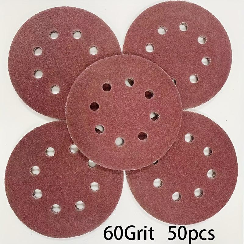 20/50pcs 8 Hole Hook & Loop Sanding Discs 60-600 Grits