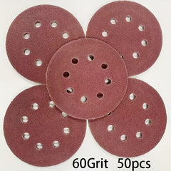 20/50pcs 8 Hole Hook & Loop Sanding Discs 60-600 Grits