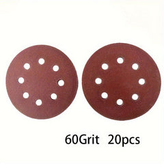 20/50pcs 8 Hole Hook & Loop Sanding Discs 60-600 Grits