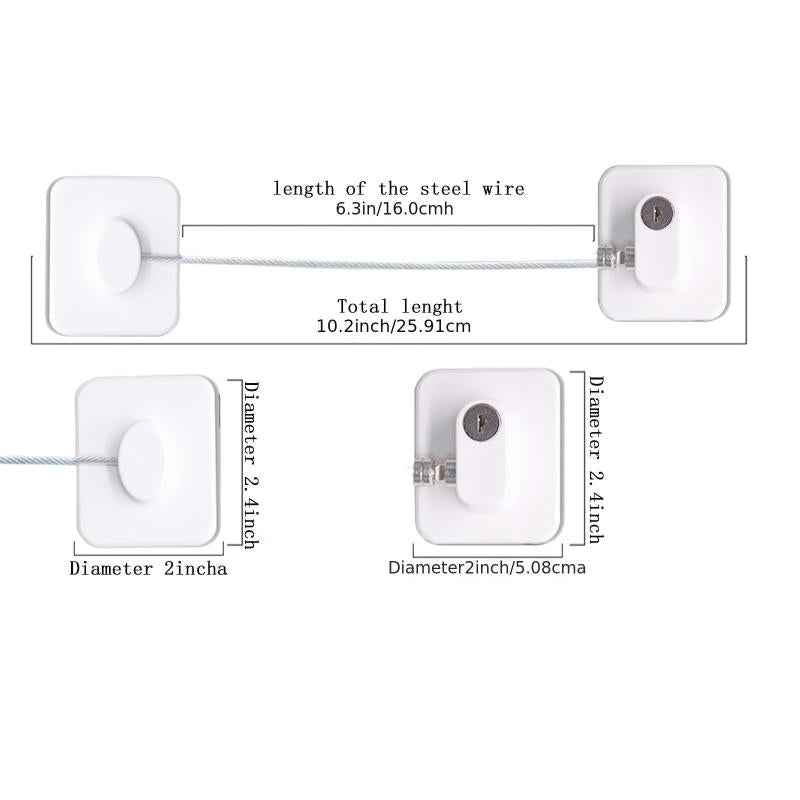 Refrigerator Lock With Keys for Fridge Cabinets