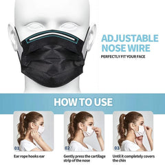 100 Pack Disposable Face Masks 3 Ply Breathable Comfortable Nose Mouth Coverings
