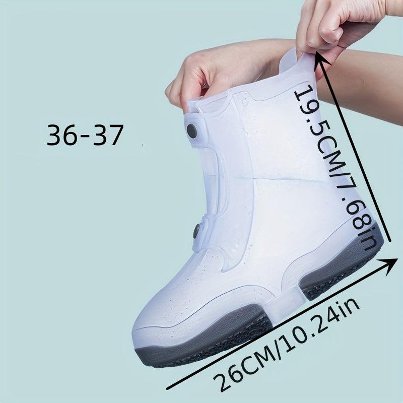 Two Tone Shoe Covers Waterproof Overshoes Washable Anti Skid Shoe Covers