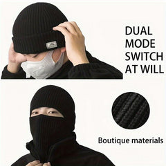 Men's Dual Purpose Windproof Mask Hat for Winter