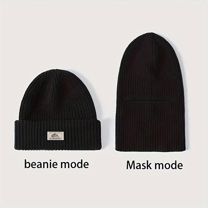 Men's Dual Purpose Windproof Mask Hat for Winter