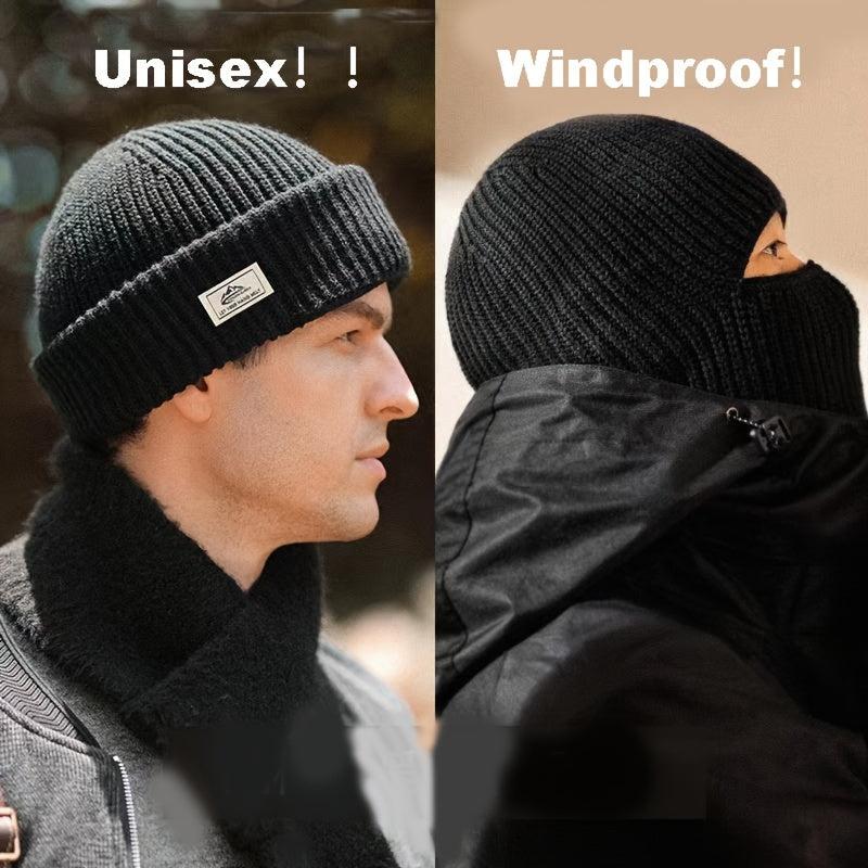 Men's Dual Purpose Windproof Mask Hat for Winter