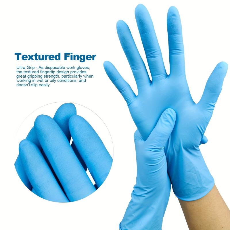 100pcs Disposable Nitrile Gloves Medium Latex For Occupational Work Powder