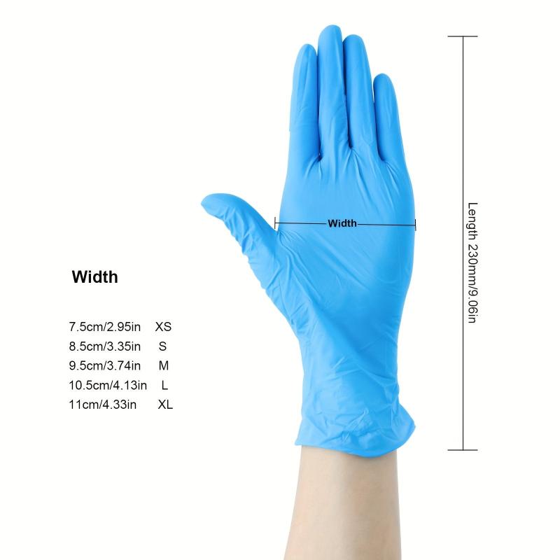 100pcs Disposable Nitrile Gloves Medium Latex For Occupational Work Powder