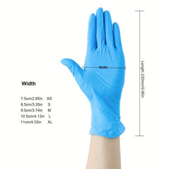 100pcs Disposable Nitrile Gloves Medium Latex For Occupational Work Powder