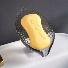 Leaf Suction Cup Drain Soap Box Wall Mounted Soap Holder