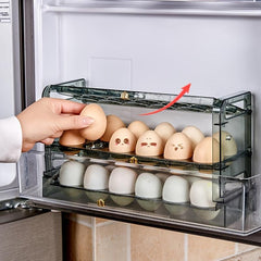 Large Capacity Foldable Egg Storage Box with Adjustable Timing
