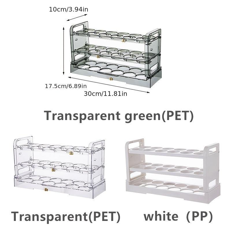 Large Capacity Foldable Egg Storage Box with Adjustable Timing