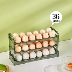 Large Capacity Foldable Egg Storage Box with Adjustable Timing