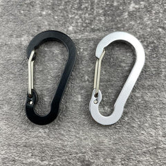 6pcs Steel Carabiner Clips for Outdoor Camping & Fishing