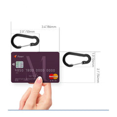 6pcs Steel Carabiner Clips for Outdoor Camping & Fishing