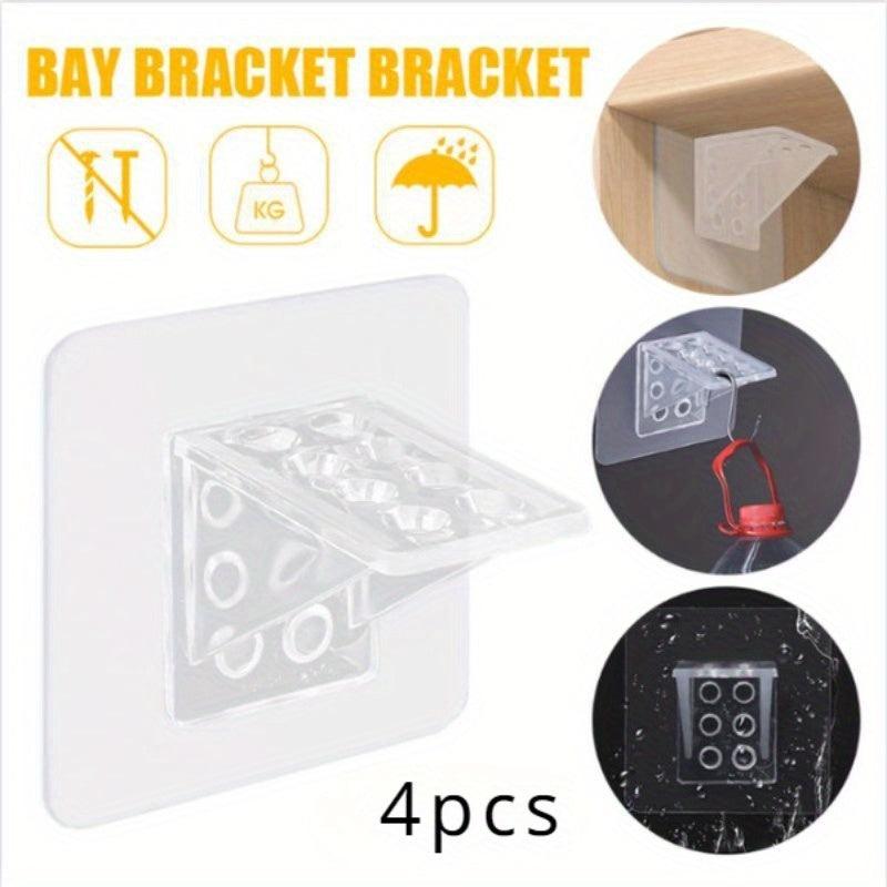 4pcs Toilet Partition Bracket Fixed Shelf Holder Wall 90 Degree