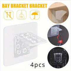 4pcs Toilet Partition Bracket Fixed Shelf Holder Wall 90 Degree