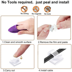 Self Adhesive Cable Management Clips 20pcs