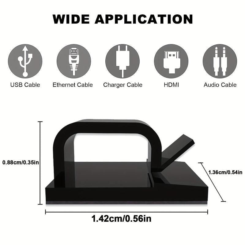 Self Adhesive Cable Management Clips 20pcs