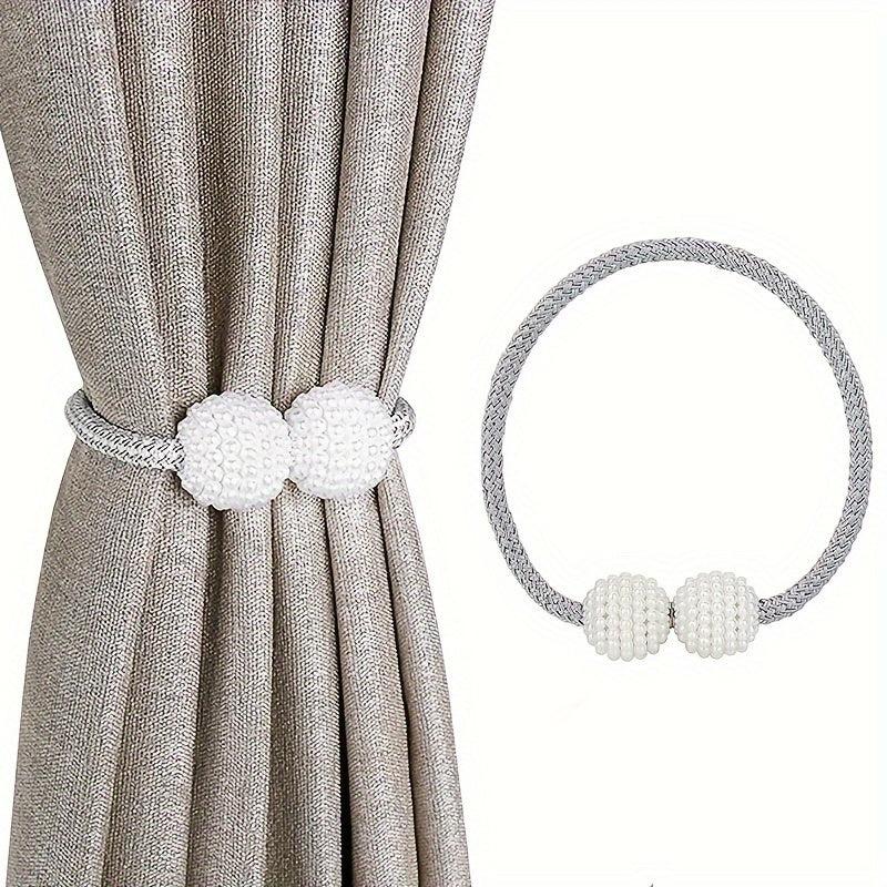 Magnetic Pearl Curtain Clip Tie Back Buckle Ball Buckle Curtain Decor Accessory