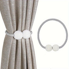 Magnetic Pearl Curtain Clip Tie Back Buckle Ball Buckle Curtain Decor Accessory