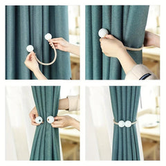 Magnetic Pearl Curtain Clip Tie Back Buckle Ball Buckle Curtain Decor Accessory