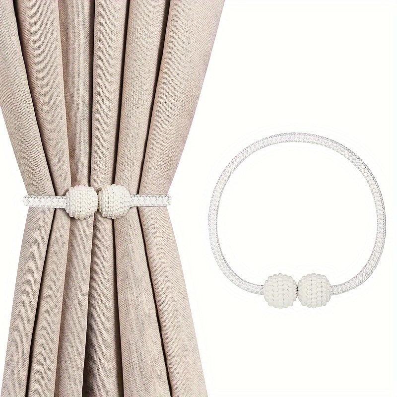 Magnetic Pearl Curtain Clip Tie Back Buckle Ball Buckle Curtain Decor Accessory