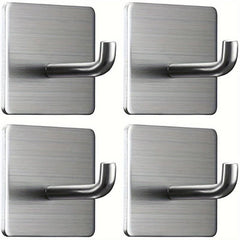 6pcs Strong Adhesive Hooks Towel Hooks Stainless Steel