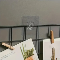 10pcs Self Adhesive Wall Hooks Clear Reusable Heavy Duty Hook