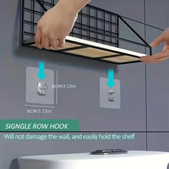10pcs Self Adhesive Wall Hooks Clear Reusable Heavy Duty Hook