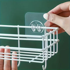 10pcs Self Adhesive Wall Hooks Clear Reusable Heavy Duty Hook
