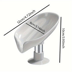 Leaf Shape Soap Box Holder Suction Cup Soap Dish Bathroom Organizers