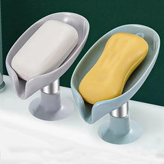 Leaf Shape Soap Box Holder Suction Cup Soap Dish Bathroom Organizers