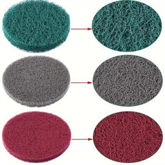 11pcs Power Scouring Pads Cleaning Brush Kit 10-16cm for Kitchen Bathroom Auto