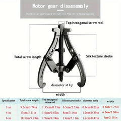 Three-Jaw Two-Jaw Puller 7.62-15.24 cm