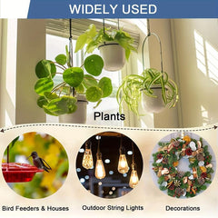 10pcs String Light Hooks with Safety Buckles for Hanging Patio Lights