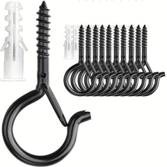 10pcs String Light Hooks with Safety Buckles for Hanging Patio Lights