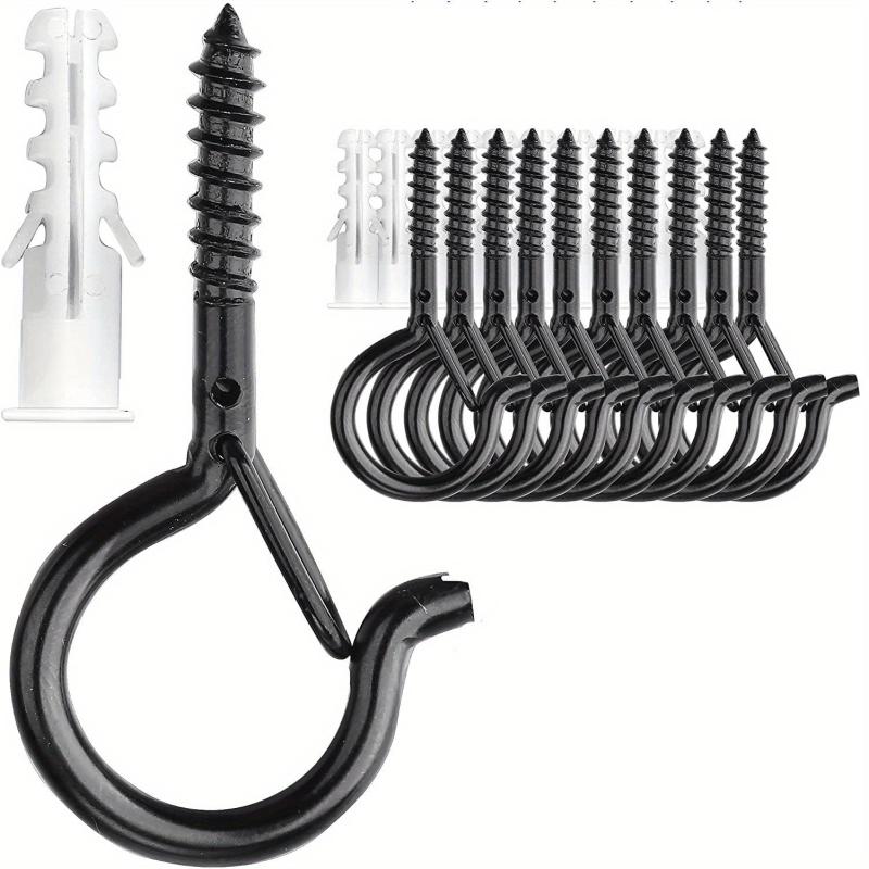 10pcs String Light Hooks with Safety Buckles for Hanging Patio Lights