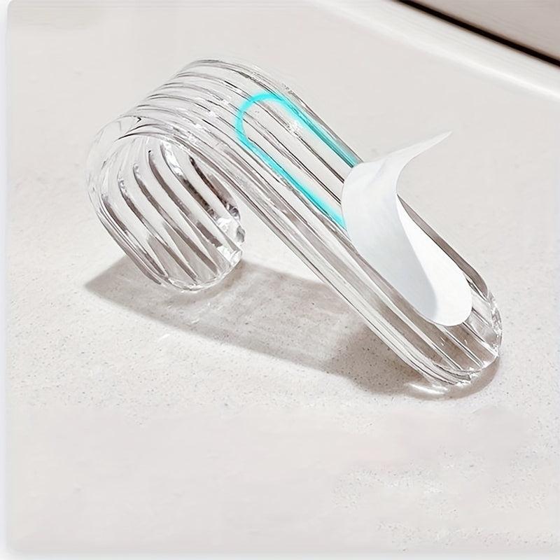 6pcs Transparent Adhesive Hooks Wall Mount Brushed