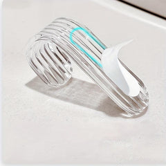 6pcs Transparent Adhesive Hooks Wall Mount Brushed