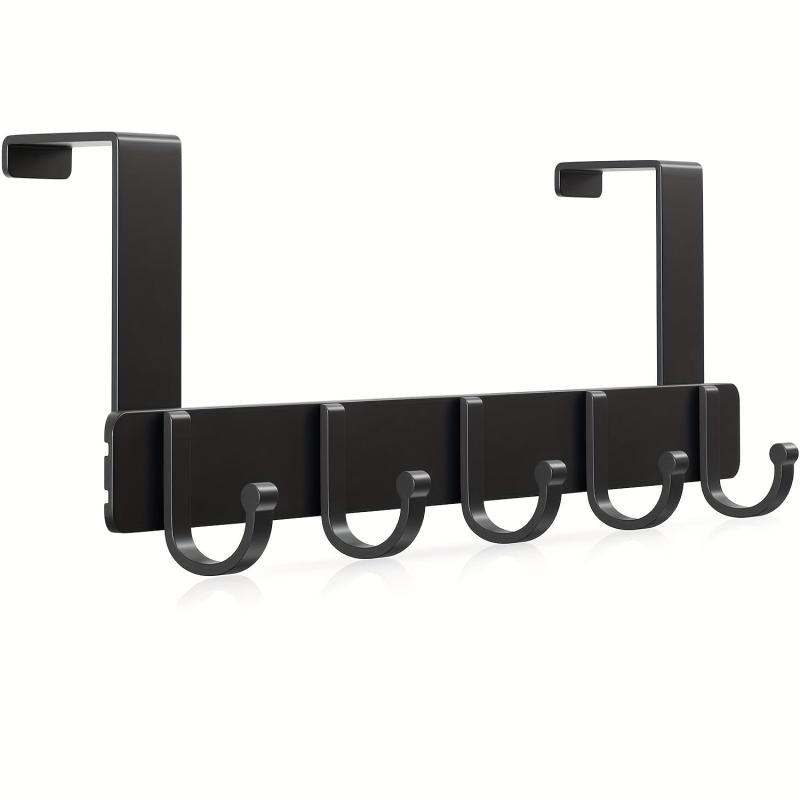 5-Hook Over-the-Door Hanger for Clothes Towels Coats Bags