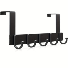5-Hook Over-the-Door Hanger for Clothes Towels Coats Bags