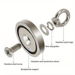 Neodymium Magnet Salvager Set 90 72KG Pulling Force