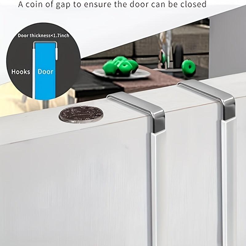4 Upgraded Long Door Hooks With Rubber - Heavy Duty Storage Hooks